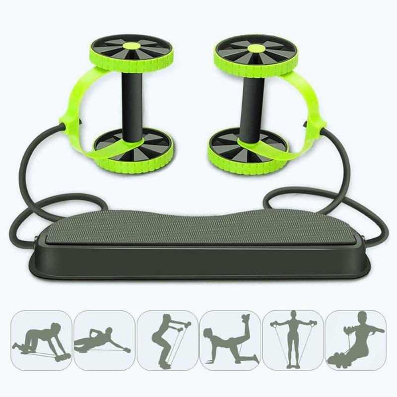 Product Introduction of Multifunctional Abdominal Exercise Wheel, 1 Set Abdominal Trainer With Resistance Band, Abdominal Muscle Training Equipment For Home Gym 8