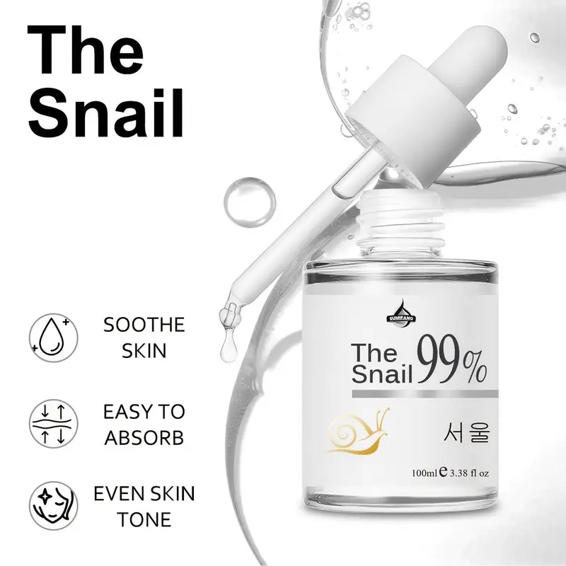 Snail Mucin Soothing Serum, Hydrating Face Serum for Dull Skin, Moisturizing Face Essence, Face Essence for Women & Men, Moisture 5