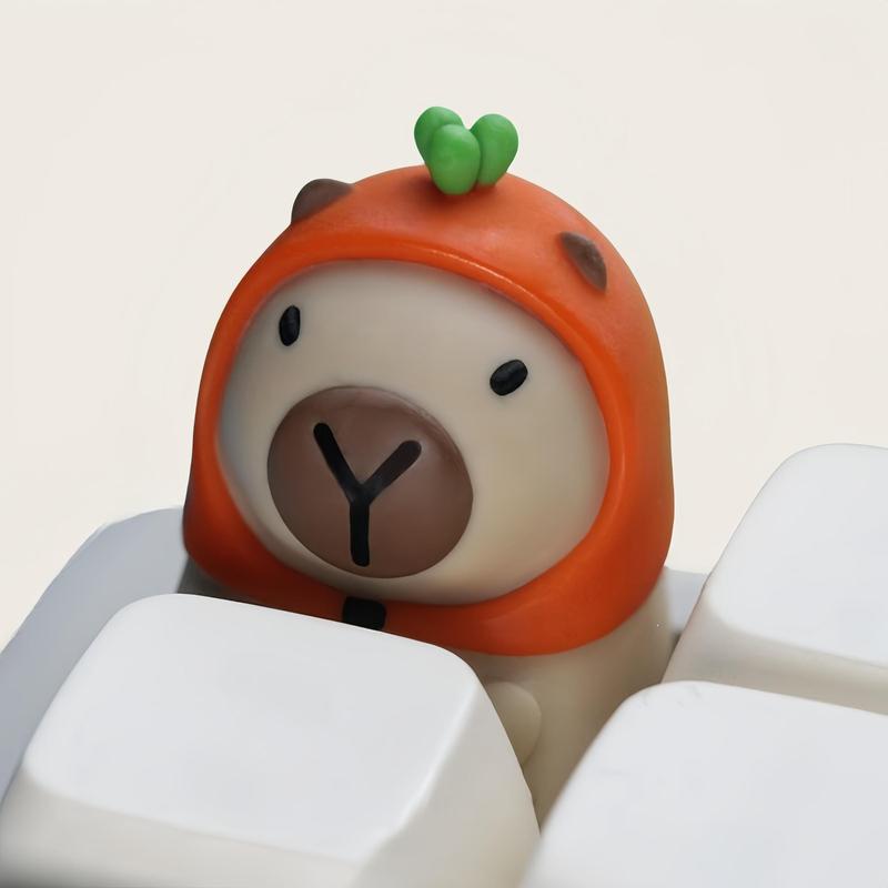 Product Introduction of Cute Animal Design Keycap, 1 Count Durable Keycap, Keyboard Accessories, Fashionable Game Office Accessories for Mechanical Keyboard 11