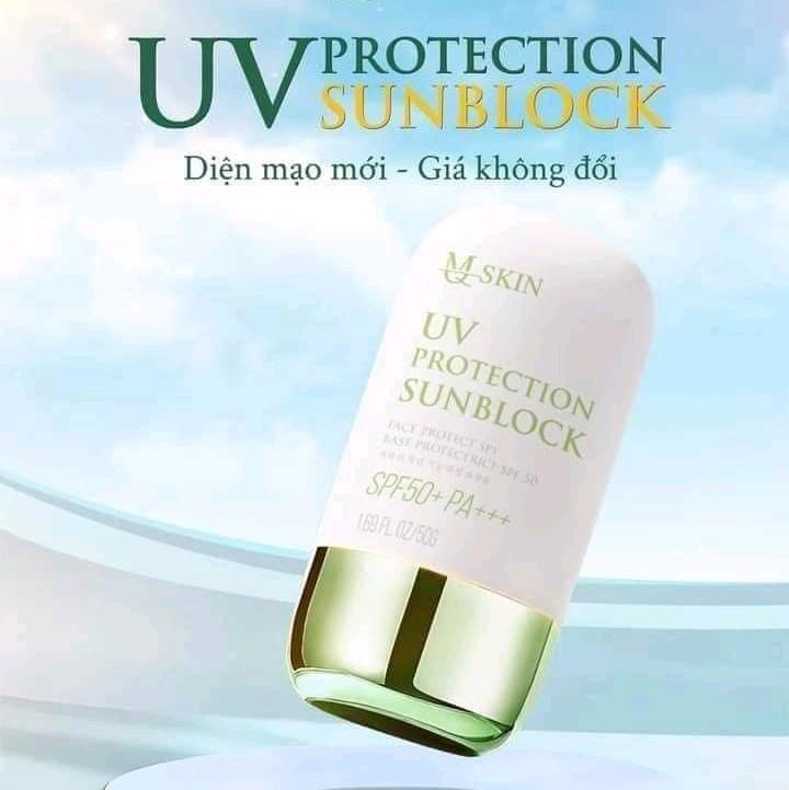KEM CHỐNG NẮNG PHIÊN BẢN MỚI 50G MQSKIN SPF 50+ PA +++SKINCARE