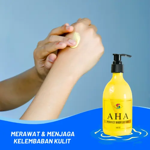 AHA Body Lotion Menghaluskan Kulit Kering dan Kasar - Losion Pelembab Kulit Kering, Perawatan Kulit Kering & Kasar [Bpom] Mencerahkan Vitamin 1