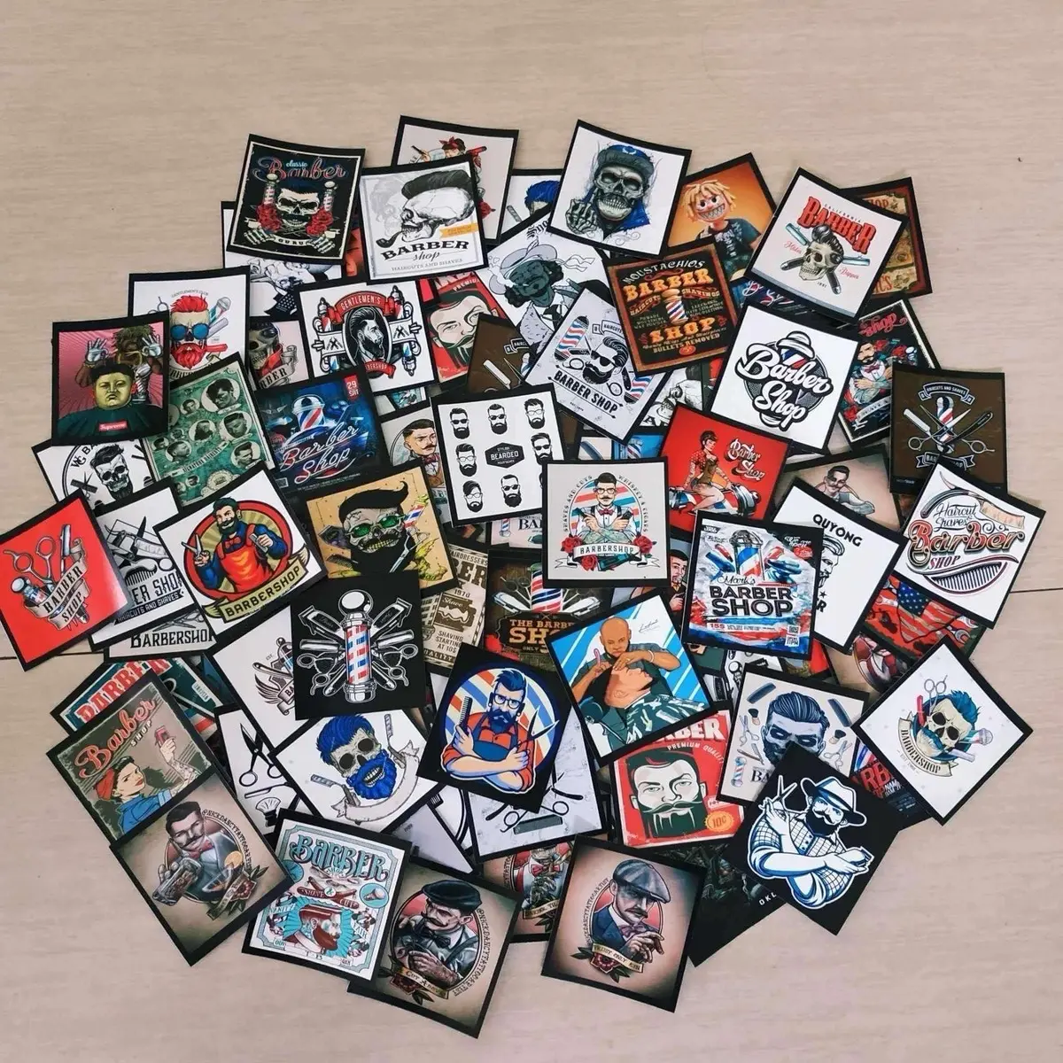 Bộ 100 tấm sticker dán gương 7x7