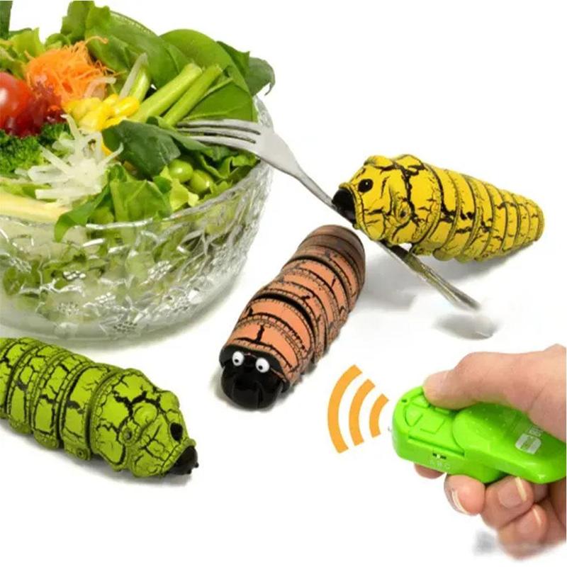 Product Introduction of New And Unique Simulation Remote Control Caterpillar Electric Trick Simulation Toy Insect J5L0 30