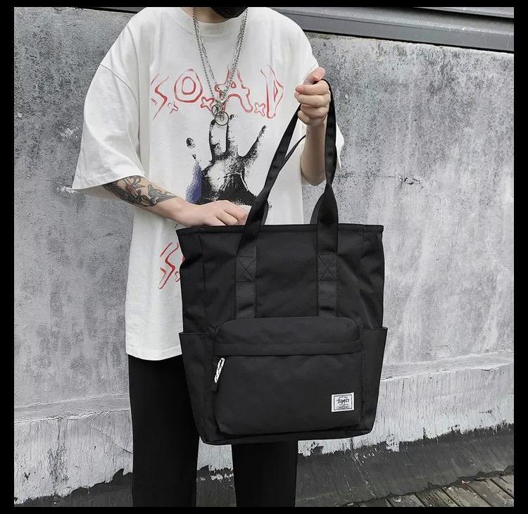 Product Introduction of Japan Fashion Tote & Shoulder Bag Nylon Waterproof Big Capacity Men Shoulder Bag Tote Bag Briefcase for Men Birthday Gift 6