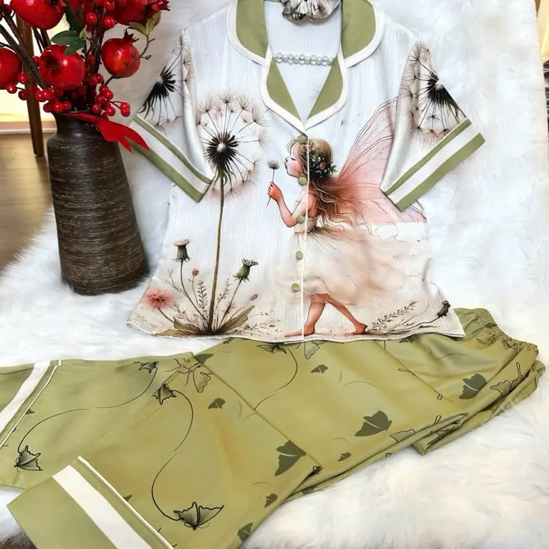 Pajamas & Loungewear K10_ LATIN SPK dầy mượt mịn màng thiết kế sinh động trẻ trung Tay ngắn Tay dài size 55-75kg WOMEN Đồ ngủ nữ Bộ Mặc Nhà 6