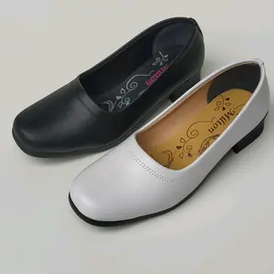 Sepatu Pantofel Formal Wanita Milton Dr-306 Hak Pendek 3cm - Kulit PU Leather Sintetis - Heels, Karet hils Shoes