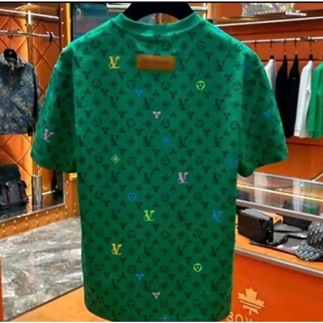Áo Phông cộc tay nam nữ (T009) Vàng Xanh kèm HỌA TIẾT  HOTTREND. Chất vỉa co dãn, thoáng mát.