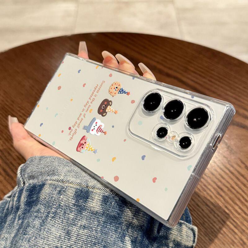 Product Introduction of Cartoon creative cookies  Galaxy S24ultra phone case silicone s23all inclusive s22anti drop transparent 3