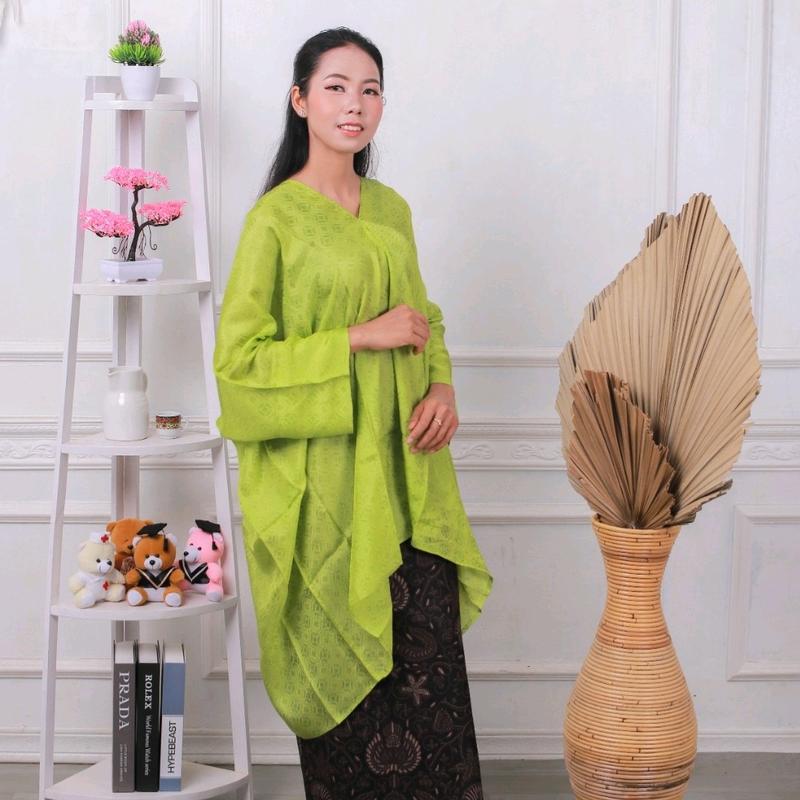 blouse kaftan tunik viscose (hanya atasan)/kaftan viscose mewah / setelan batik mewah / kaftan burkat / Atasan Muslim Motif 7