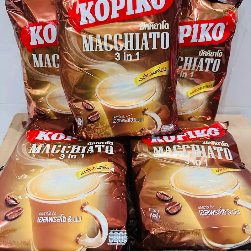 ( 5 BỊCH) CÀ PHÊ KOPIKO MACCHIATO 3 IN 1 ( CHUẨN THÁI 1 bịch 20 gói x 24g)