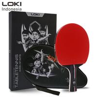 Gambar K SERIES 2 Pingpong bat LOKI - Table tennis racket - long handle, black and red dari LOKI INDONESA Kota Administrasi Jakarta Barat 1 Tokopedia