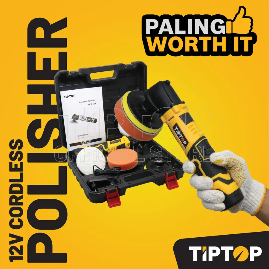 TIP TOP 4 inch Cordless Polisher / Mesin Pemoles 12V (BPR-120)