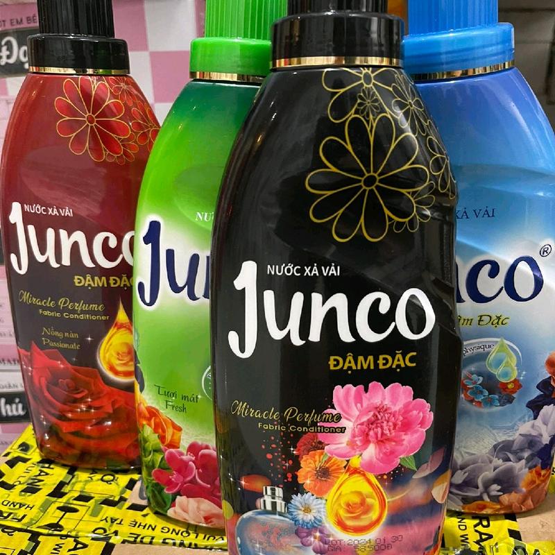 chai nước xả vải JUNCO chính hãng 800ml đủ màu ngát hương hoa date mới nhất suatam nuochoa sữa tắm