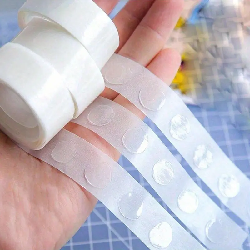Clear Dot Double Sided Tape, 200pcs/set Double Sided Adhesive Dot Tape, Scrapbooking & Journal Making Tool for DIY Craft 7