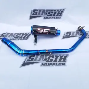 Knalpot SC Project Bluemoon R15 V3 CBR 150r New GSX-R CB 150r New Sonic Satria Fu Byson R15 V2 Xabre MT15 CBR150r Old/Lokal Verza Tiger MX King MX 135 Megapro Motorcycle
