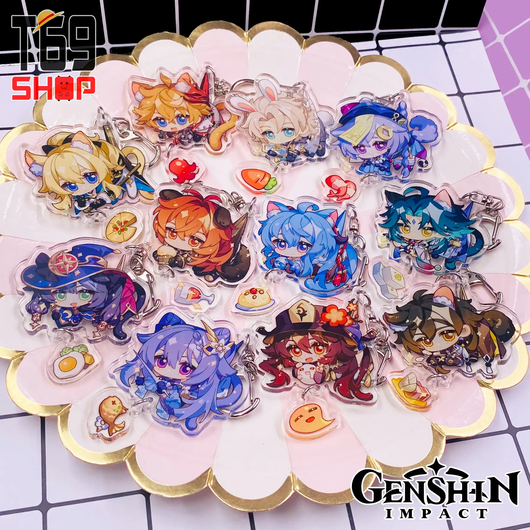 [55 mẫu] Móc khóa mica game Genshin Impact - Animal Cute Ver (Nhóm 5 sao) [T69 Shop]