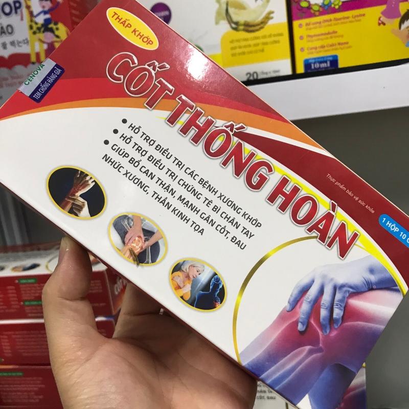 Thực phẩm bảo vệ sức khoẻ Thấp khớp Cốt thống hoàn đông y hộp 10 gói nhỏ.