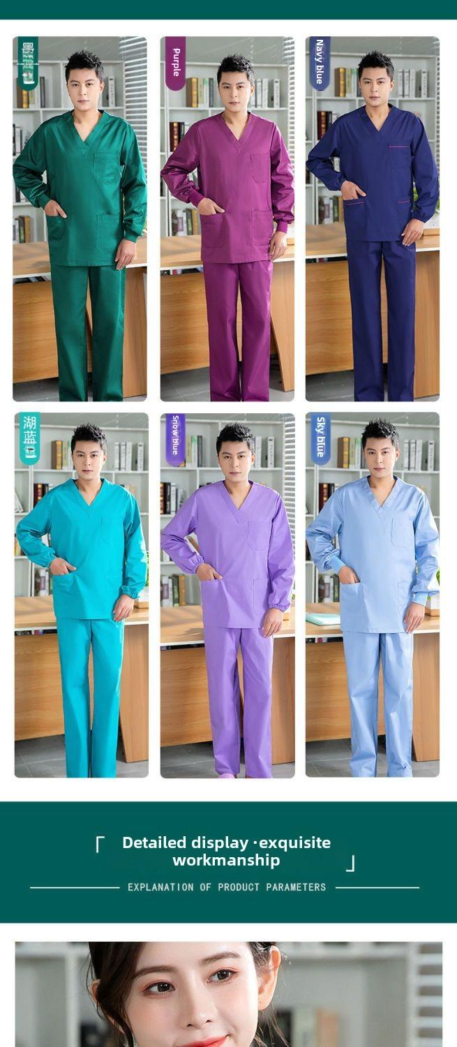 Product Introduction of Nursing Uniforms, Babysitter Uniforms, Short Sleeve, Women, Surgery Gowns, Beauty Salon, Doctor, Work Uniforms, Men, Surgery Room, Scrub Uniforms, Long Sleeve Sets 6