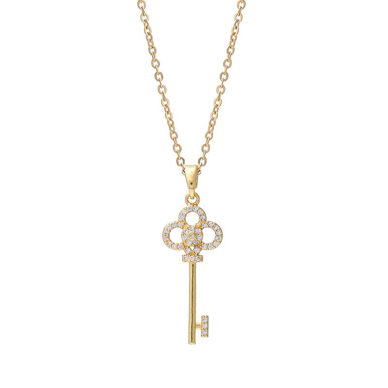 Product Introduction of 2024 new key titanium steel necklace for women affordable luxury style hot sale necklace 1