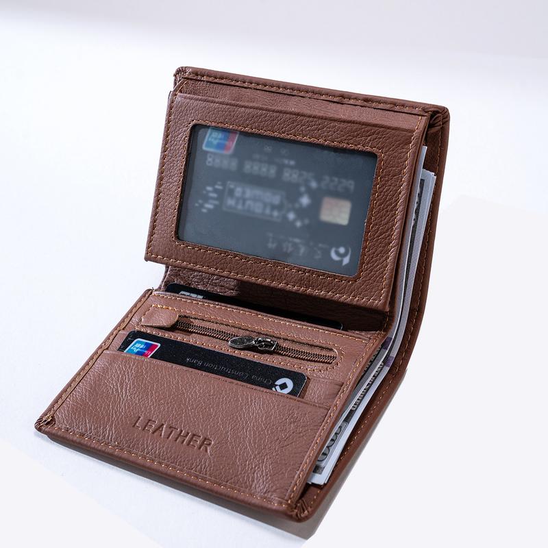 Product Introduction of New Fashion men's wallet Leather Wallets For Men Coin Purse Vertical Credit Card Holder Money Bag Outdoor Sports Bags 12