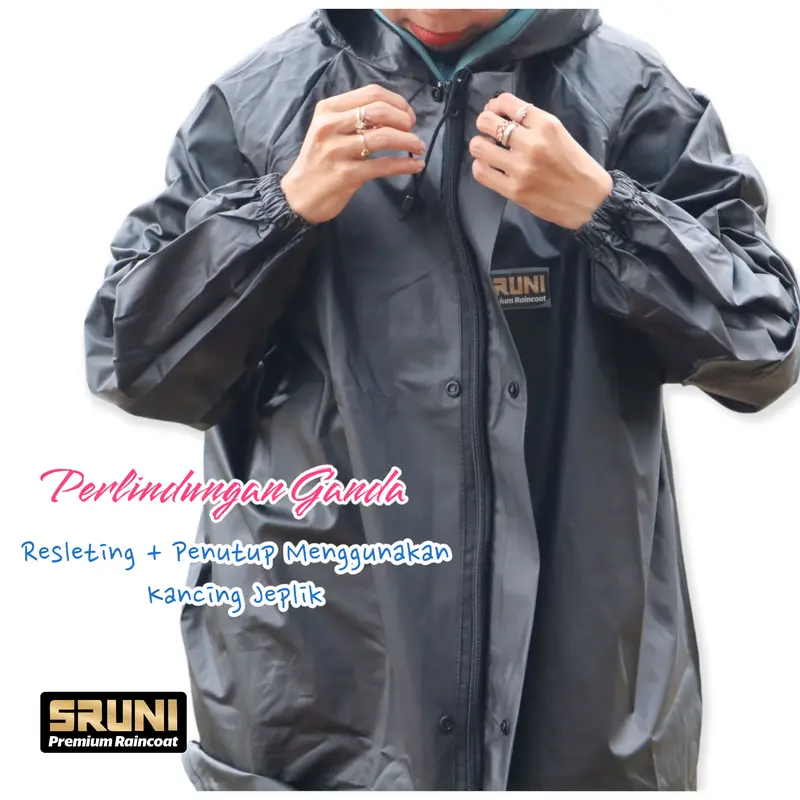 JAS HUJAN WANITA ROK BY SRUNI BAHAN TEBAL MURAH PVC 0.25 RAINCOAT ANTI REMBES ROK JAS HUJAN WANITA VIRAL Tahan air 3