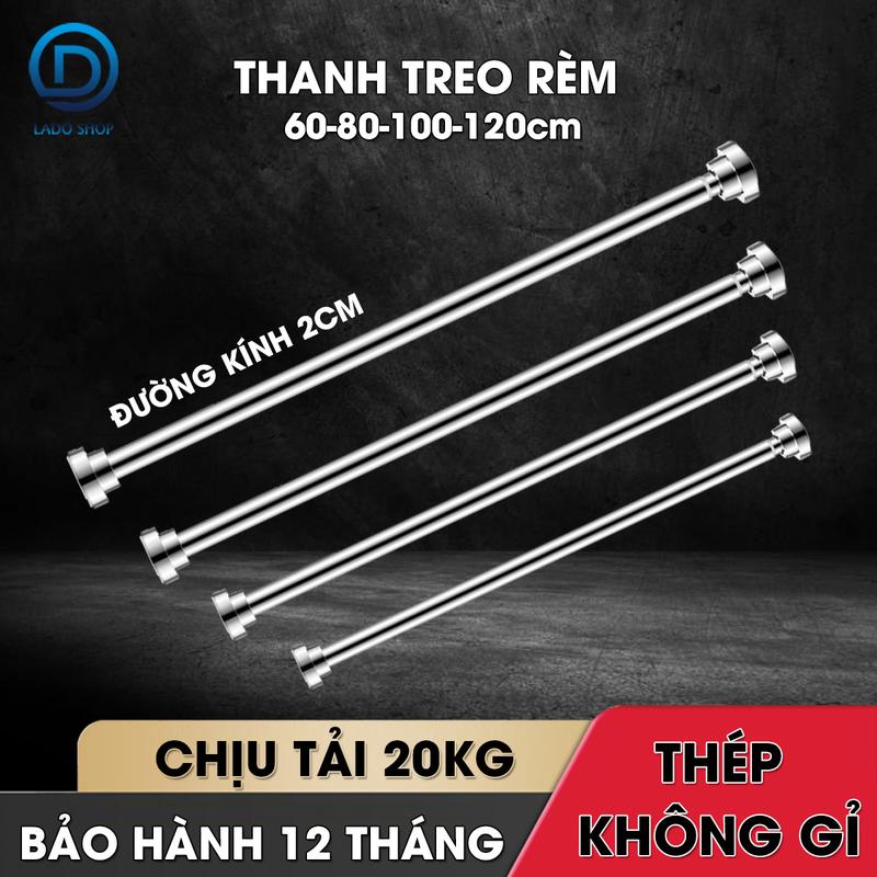 Thanh treo rèm nhà tắm rèm cửa thanh treo tủ quần áo phơi đồ inox