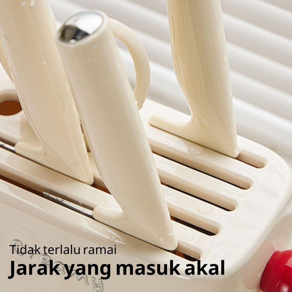 Peralatan Penyimpanan Kreatif Dapur: Rak Pisau Multifungsi & Gunting, Organizer Meja Antirayap, Tempat Rak Pisau Serbaguna, Tempat Penyimpanan Gadget Dapur, Rak Pisau Berventilasi untuk Kesehatan, Aksesori Dapur Modern untuk Kegunaan Praktis