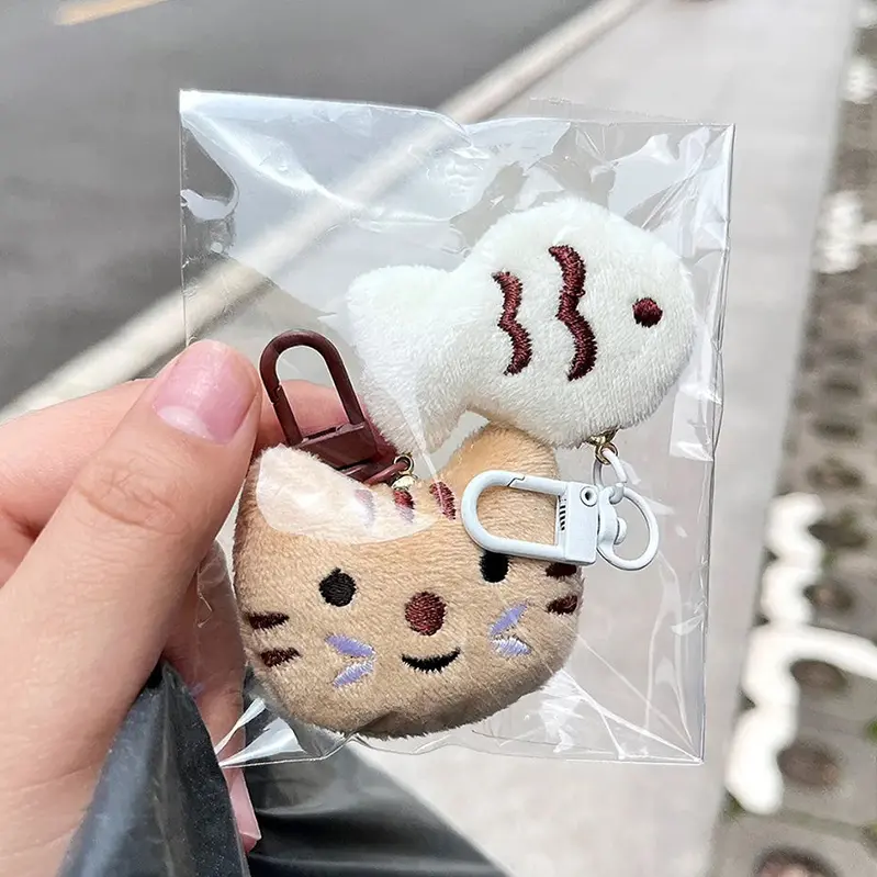 Móc Khóa Hình Cá Mèo Vui Nhộn Hoạt Hình, Đồ Chơi Nhồi Bông Kawaii Dễ Thương Cho Cặp Đôi, Búp Bê Mèo Con Nhỏ Sáng Tạo, Móc Chìa Khóa, Đồ Trang Trí Móc Treo Túi, Có Sẵn Trong 1 Hoặc 2 Chiếc 5
