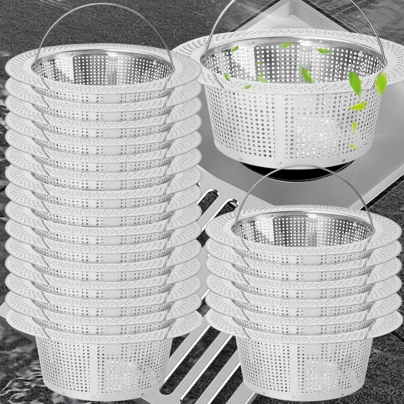 Bộ Lọc Bồn Rửa, Chất Liệu Thép Không Gỉ, Chống Tắc Nghẽn, Bộ Lọc Thoát Nước, Dụng Cụ Bắt Rác Tóc, Phụ Kiện Nhà Bếp Và Phòng Tắm