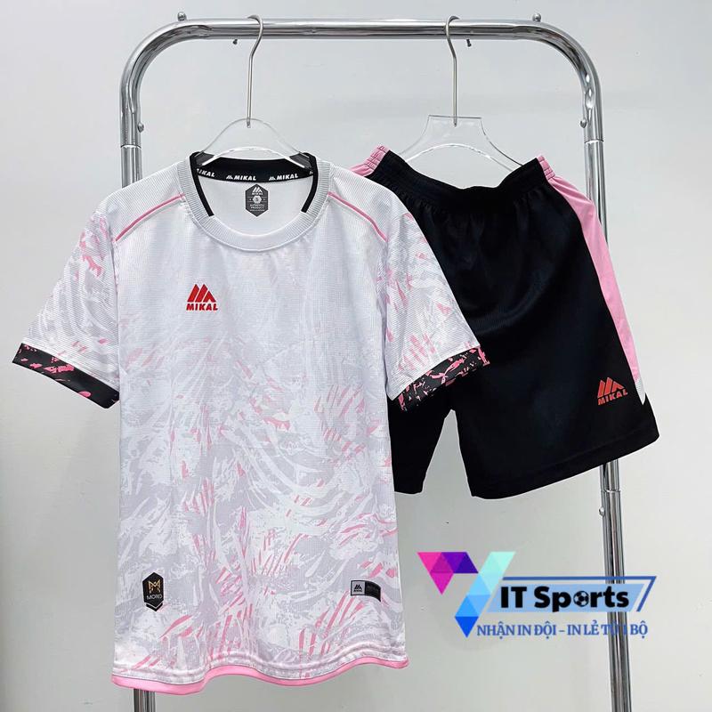 Quần áo Bóng Đá KLG Mikal Trắng loang Hồng 2024