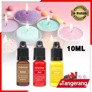 10ml Candle Dye / Pewarna Lilin Liquid / Pewarna Resin / Pewarna Oil Based Aromaterapi Red Yellow Brown