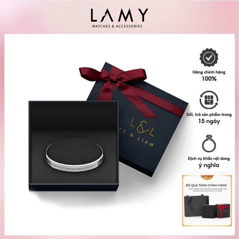 Vòng tay nam nữ Lyz and Liam Elan L&L Cuff - Gift Box Hộp quà tặng nơ đỏ & khắc chữ theo yêu cầu Phụ Kiện Voi Women Pin