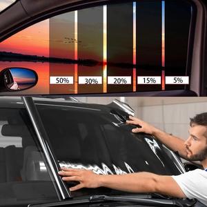 Película de tinte para ventanas de auto, protección de privacidad, bloqueo de calor y UV, diseño blackout, instalación fácil, accesorio duradero para visera solar de auto