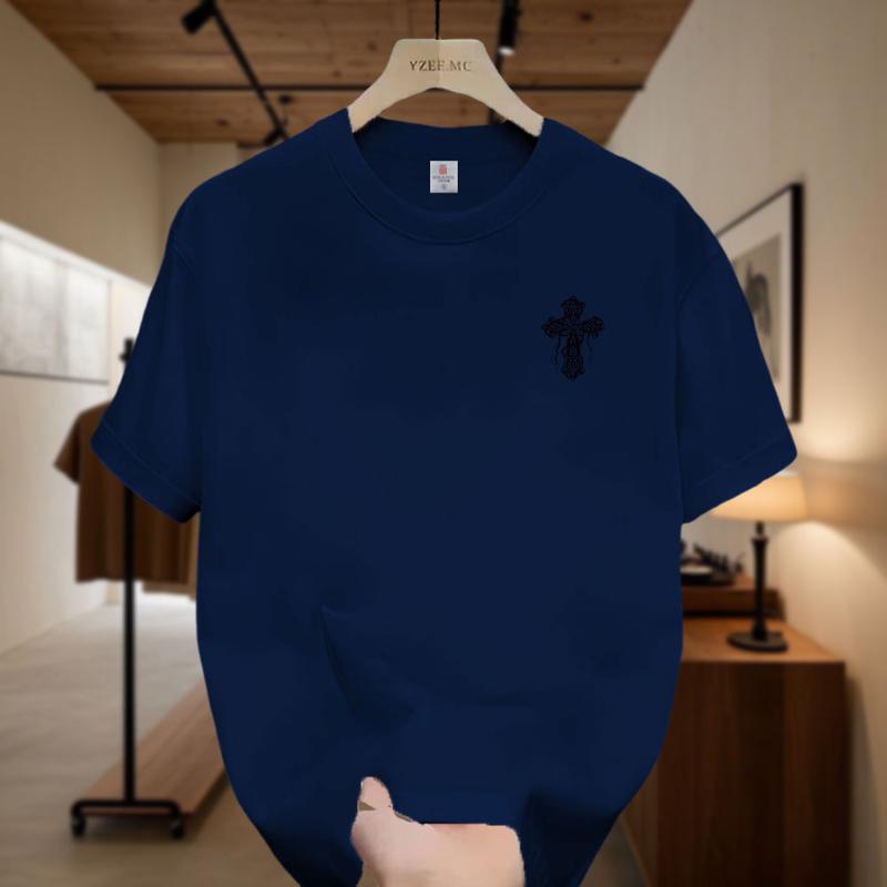 Product Introduction of American Freestyle Cross T-Shirt Men's Short Sleeves Trend Loose Plus Size Couple Oversize Top Unisex 17