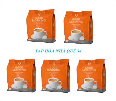 Combo 5 bịch cà phê sữa trần quang Goodmorning,mỗi bịch 24 ống x 20gram Coffee Cafe   coffee   coffee caphe 0
