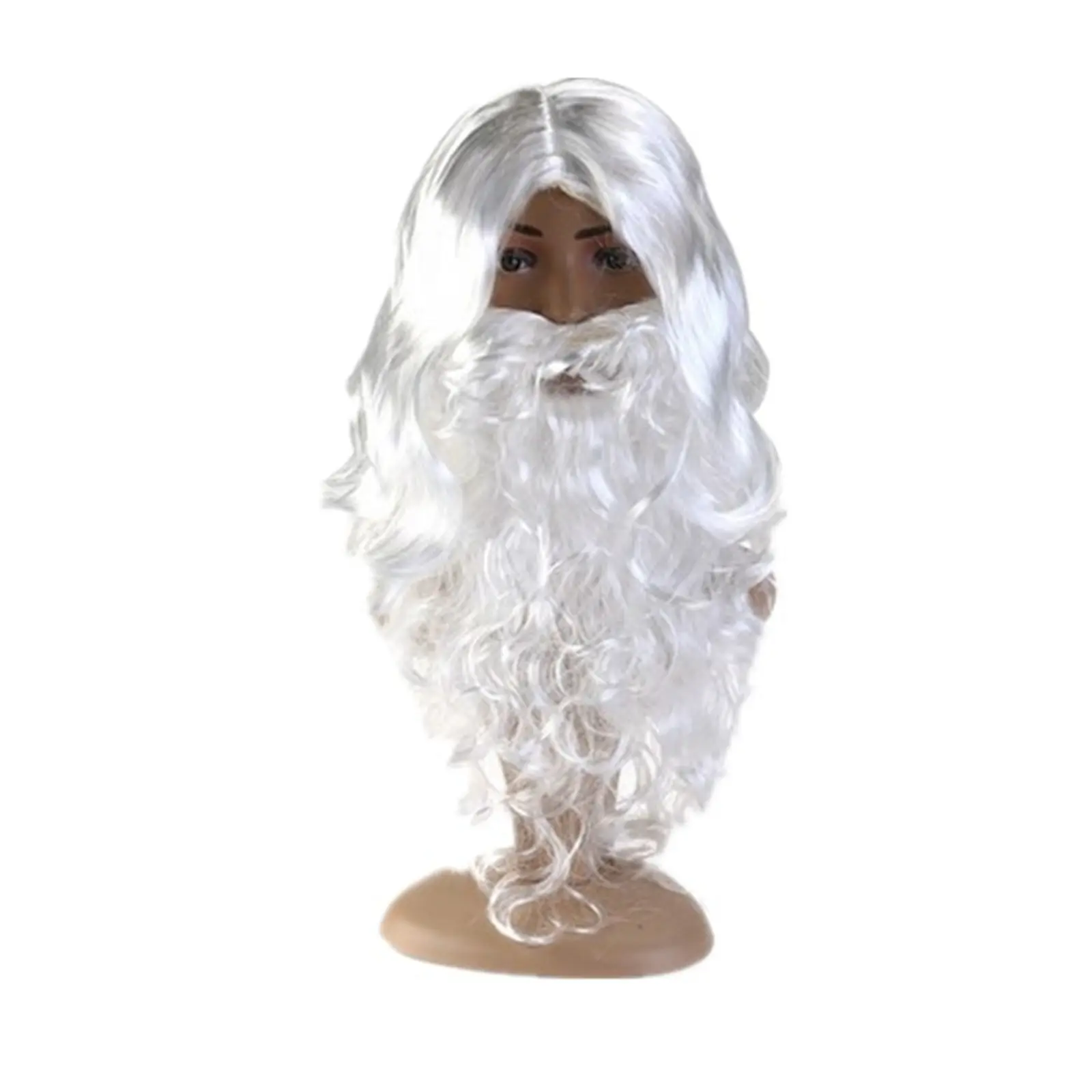 Bộ Tóc Giả Và Râu Ông Già Noel, Tóc Xoăn Unisex, Cho Bữa Tiệc Giáng Sinh, Cosplay