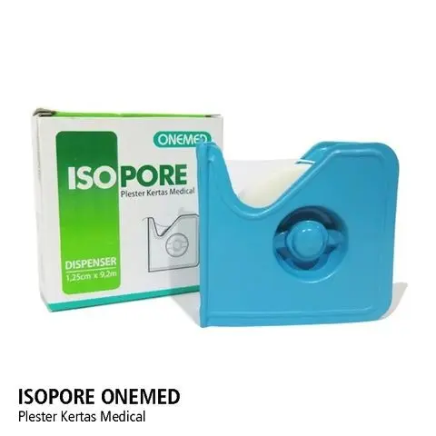Isopore 1,25cm x 9,2m + Dispenser Onemed Plester Kertas Medical 1