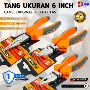 Termurah Tang Camel Fiber karet Kombinasi,Potong,Lancip 6" Hq Berkualitas Tang Kombinasi Jepit Potong 6 Inch Camel potong Jepit Kabel Kawat