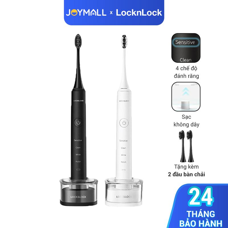 Bàn Chải Điện Lock&Lock ENR346 Sạc Không Dây, Chống Nước- Hàng Chính Hãng JoyMall Trắng Răng