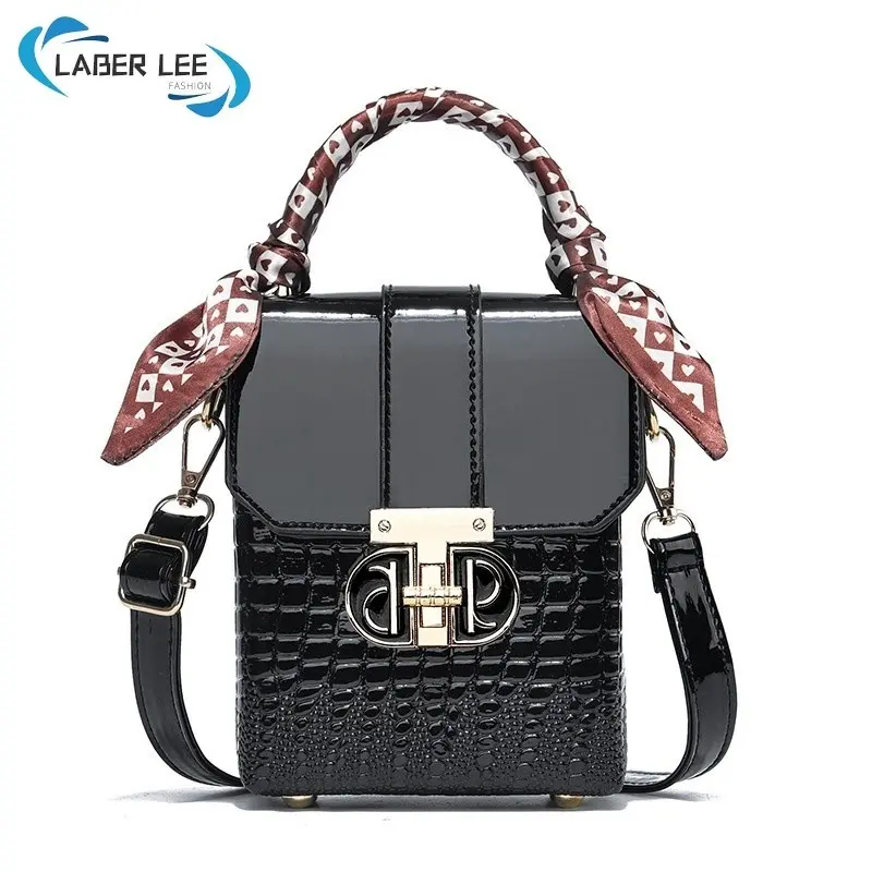 Beg Telefon Bimbit, LABER LEE, Bahan Kulit PU, Kecil dan Mudah Alih, Beg Bahu dan Utusan, Bentuk Persegi, Ketibaan Baru, Popular