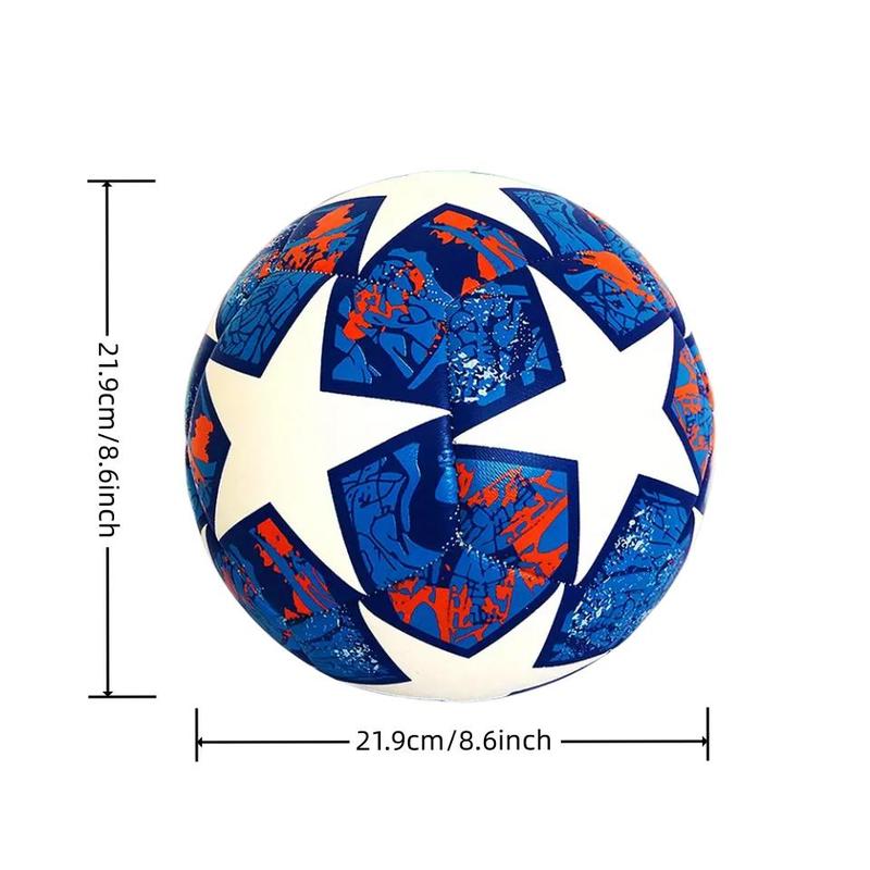 Size 5 Soccer Ball, 1 Count Personalized Hand-Applied Football Ball, Durable & Long-Lasting Official Game Weight Soccer Ball with Pump 1