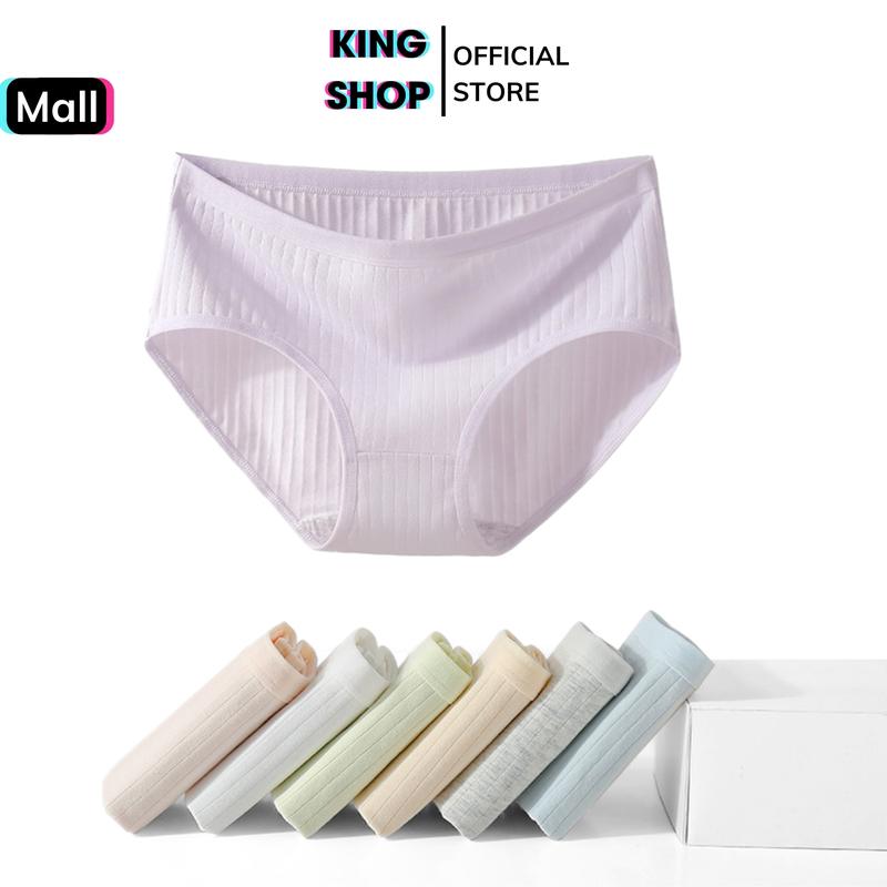  Set 5 Quần lót nữ cotton Nhật co dãn kháng khuẩn - Combo 5 Quần lót nữ sinh đơn giản xinh xắn Kingshop Women quần simple gân L562 