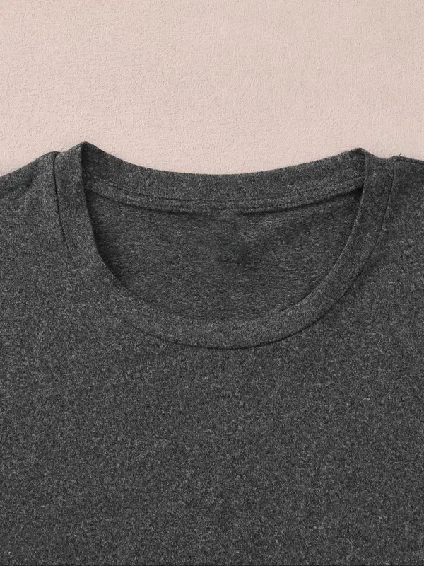 【Plus Size】 Letter Print Drop Shoulder Tee, Fashion Casual Half Sleeve T-shirt for Daily Outdoor Wear, Women Plus Clothing for Summer 2