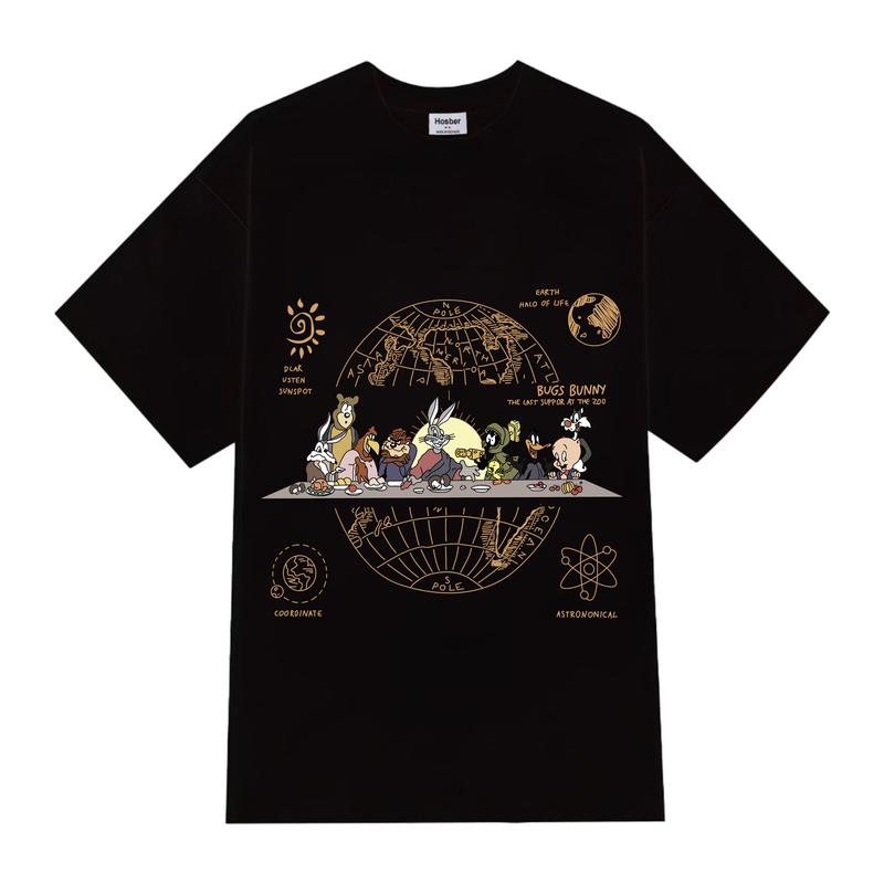  Áo thun local brand HOSBER Animals take over half of the earth    Black Menswear Nam Menswear Nam Nam Menswear Cotton Cổ Tròn 