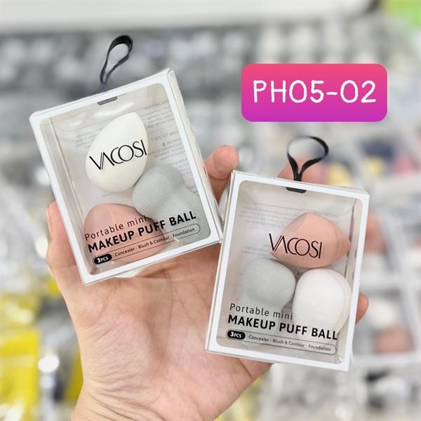 Mút trang điểm Vacosi Chính hãng  Bông phấn ướt makeup mút tán kem nền Cosmetic Nữ Women Mỹ Phẩm 2