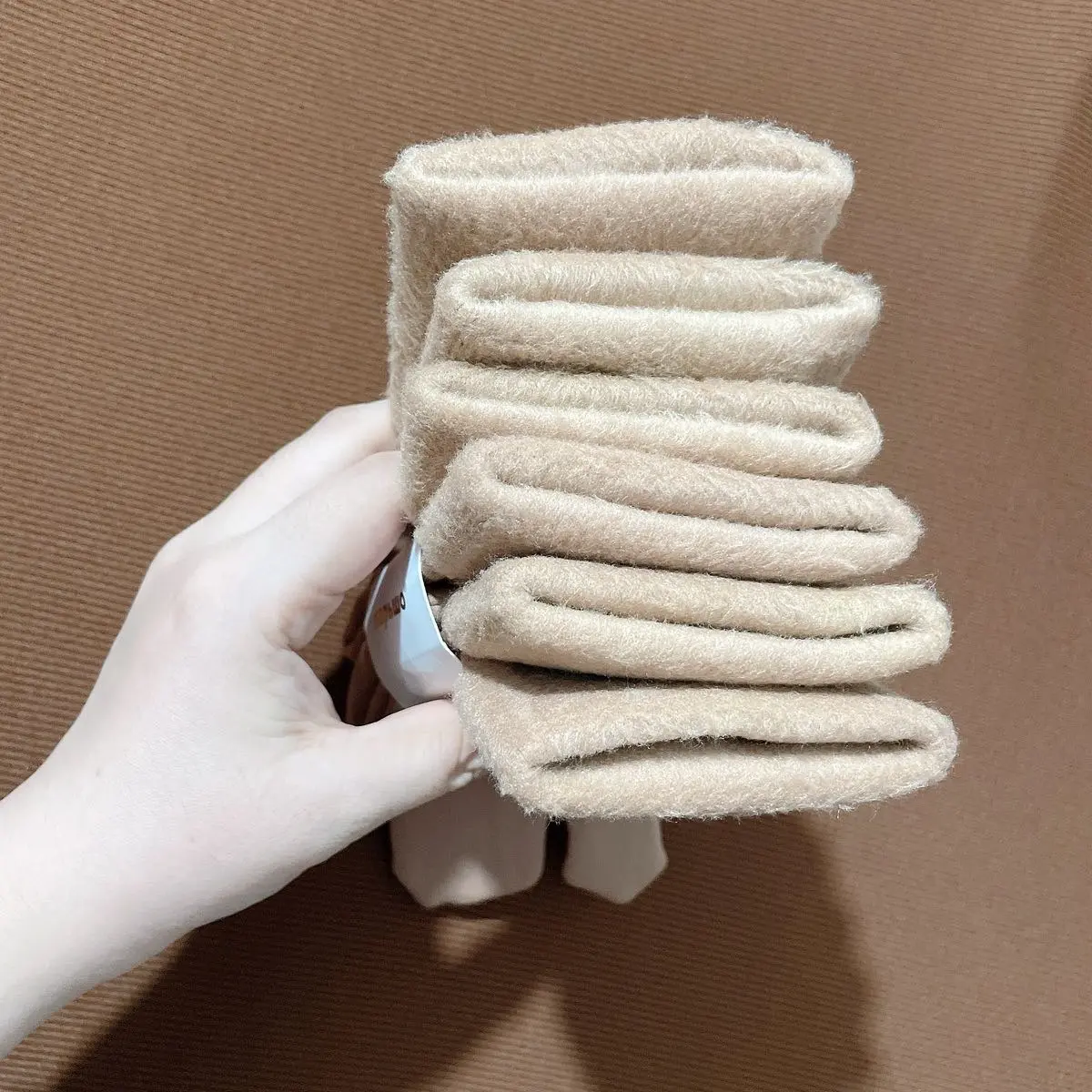 vớ lông nhung quảng châu ủ kem loại ngắn 1 đôi
