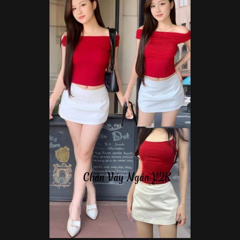 Chân Váy Ngắn Basic mini Skirt  Trơn Phong Cách Y2k Siêu Ngắn Nữ Women kaki ( Lưu Ý Chân Váy Mặc Ngang Rốn Hoặc Dưới  Rốn)