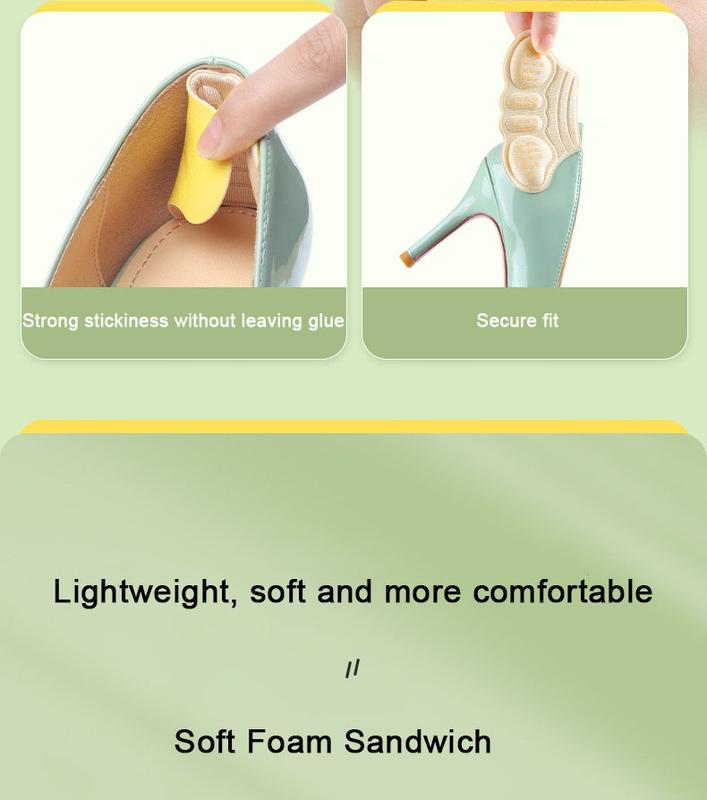 Product Introduction of High Heels Shoe Heel Stickers Heel Protector Inserts Anti Pain Plantar Fasciitis Relief Anti-Slip Adjust Size Anti-wear Heel Pad 9