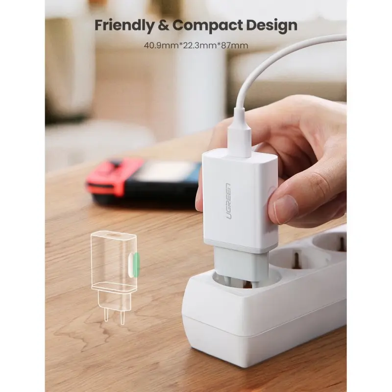 UGREEN Charger USB Type C Fast Charging QC 3.0 For Samsung Xiaomi Oppo Vivo 4