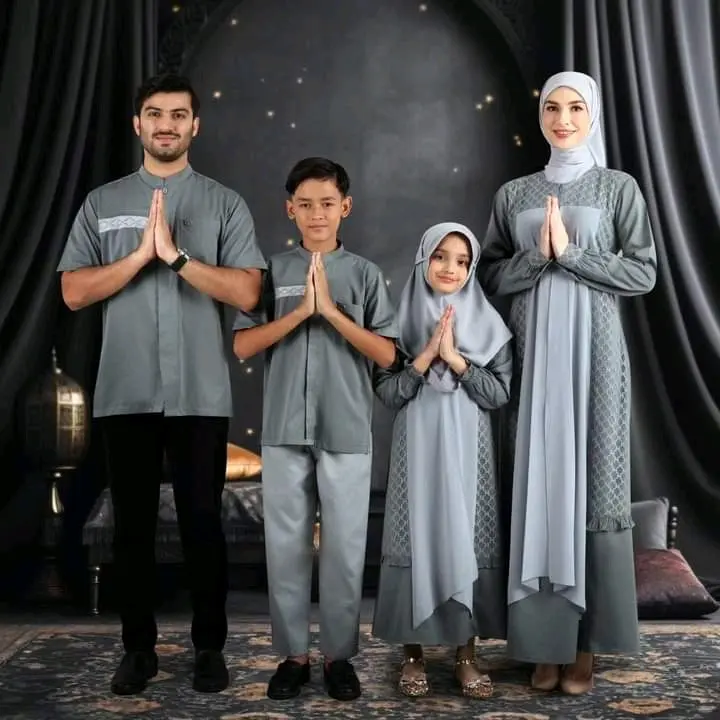 TERBARU RAYYA SERIES EFATA GRANITE GREEN SARIMBIT NIBRAS 2024 COUPLE KELUARGA
